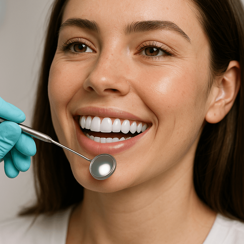 Referencia visual de diseño de sonrisa en consulta dental