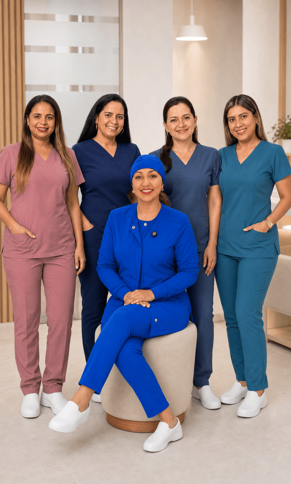 Equipo de Odontología & Bienestar reunido en la clínica