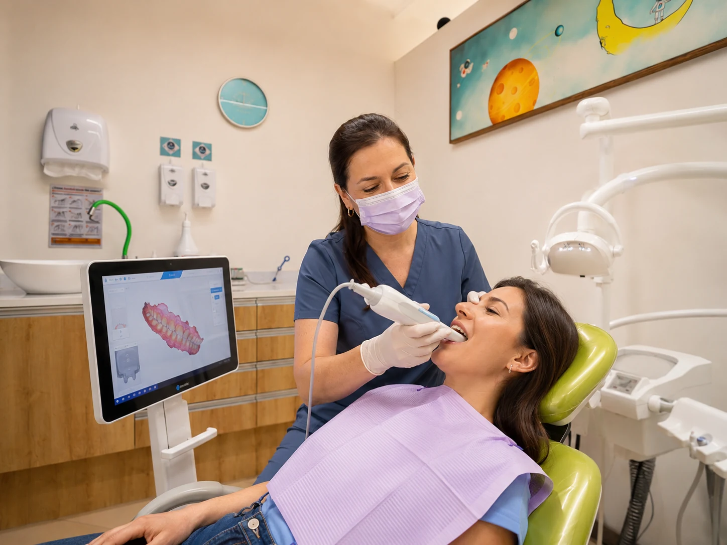 Escáner intraoral 3D en uso
